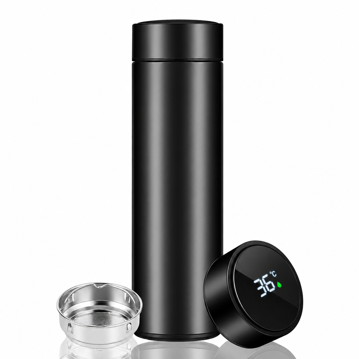 Smart Stainless Steel Water Bottle with LED Temperature Display