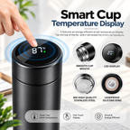 Smart Stainless Steel Water Bottle with LED Temperature Display