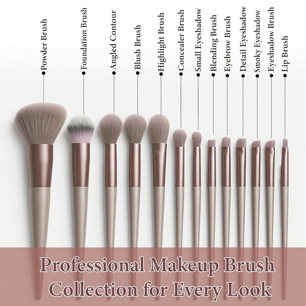 Professional Makeup 13 Brush Set – With Cloth Bag