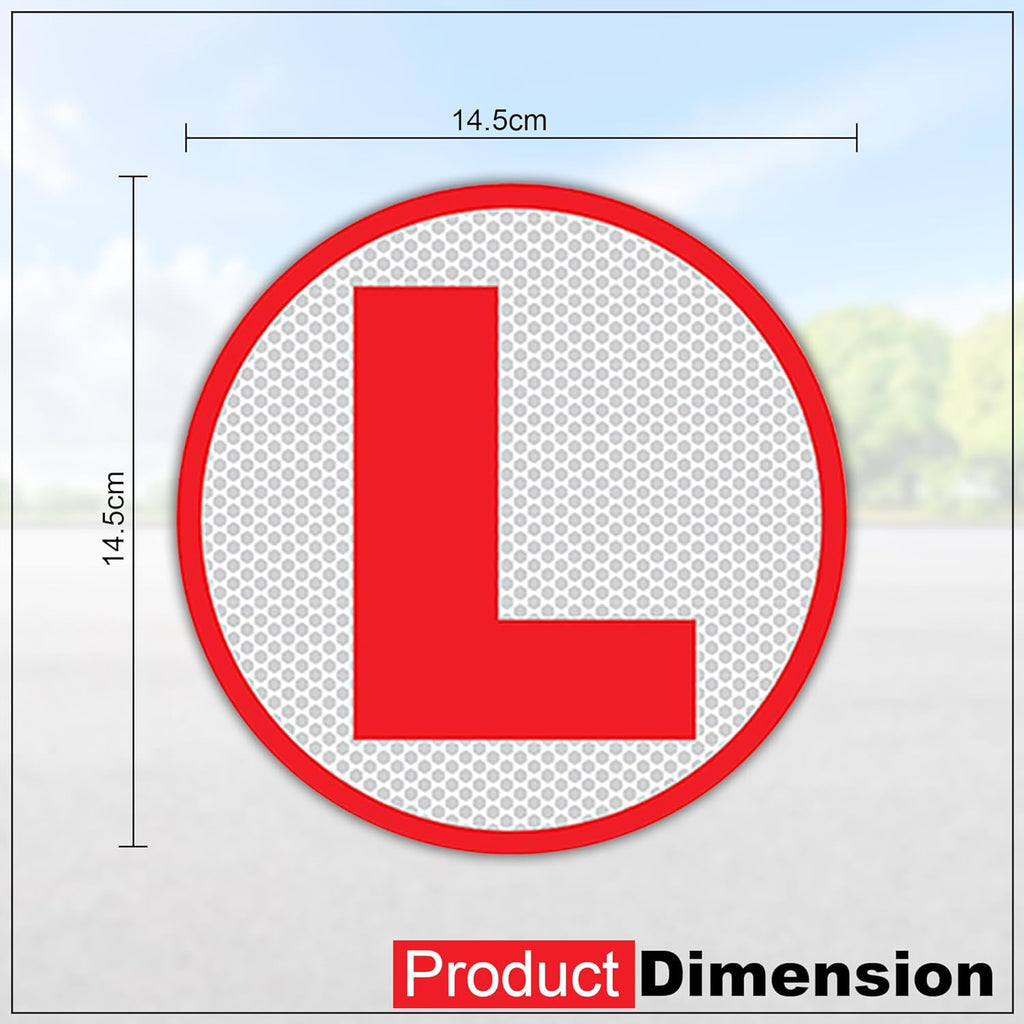 Reflective L Sticker for Learning Drivers – 2 Piece