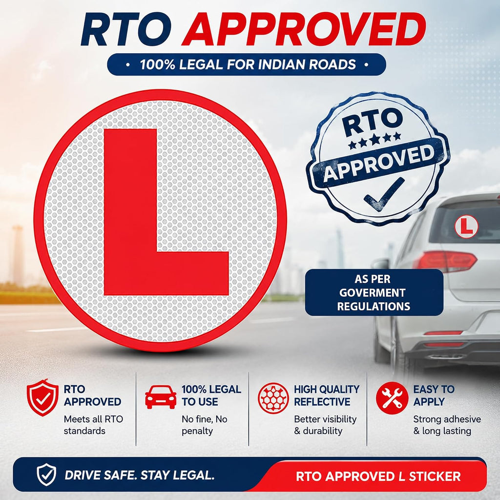 Reflective L Sticker for Learning Drivers – 2 Piece