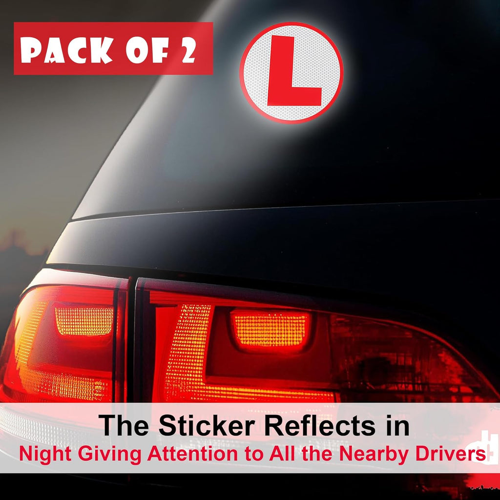 Reflective L Sticker for Learning Drivers – 2 Piece