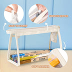 Transparent Stationery Pouch with Zipper – White | Multi-Purpose Storage Bag
