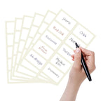200 Pcs Waterproof White Vinyl Jar Label