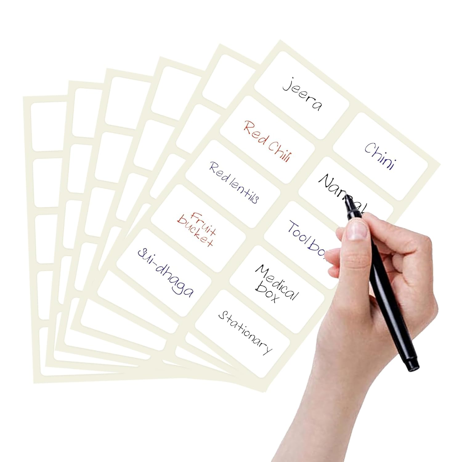 200 Pcs Waterproof White Vinyl Jar Label